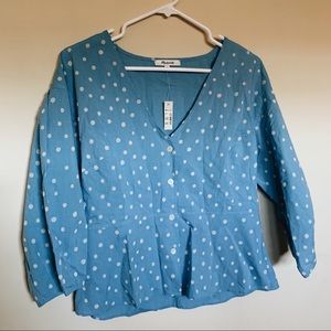SALE 💸 Madewell Polka Dot Button Up Blouse